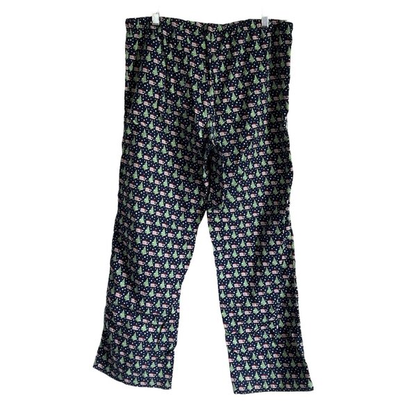 Vineyard Vines Men Christmas Tree Santa Whale Pajama Pants M Cotton Navy Mens - Picture 7 of 7